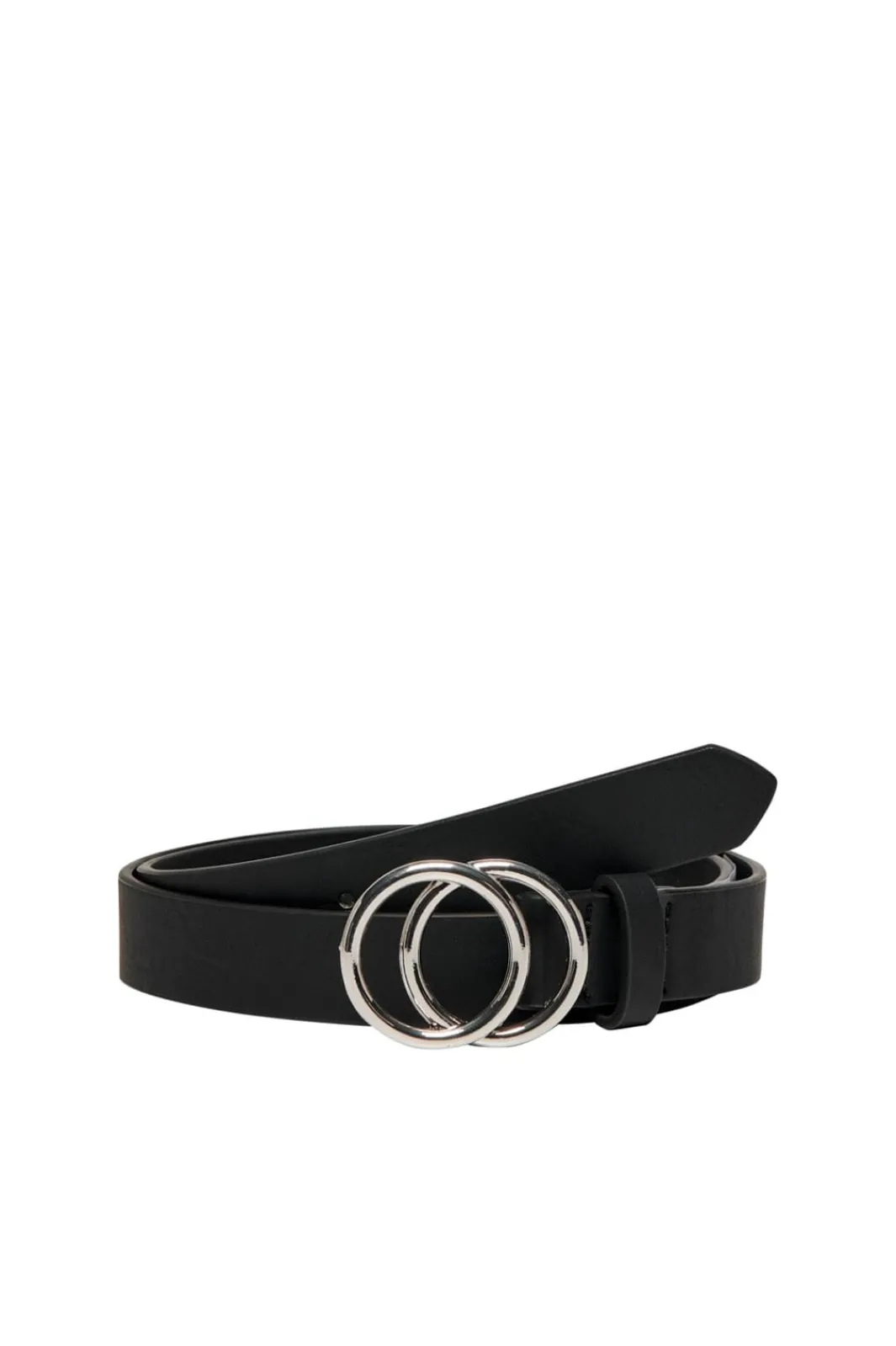Best Only Onlrasmi Faux Leather Jeans Belt 3310096 Black Black/ Shiny Silver Buckle