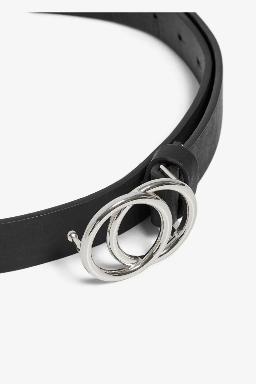 Best Only Onlrasmi Faux Leather Jeans Belt 3310096 Black Black/ Shiny Silver Buckle