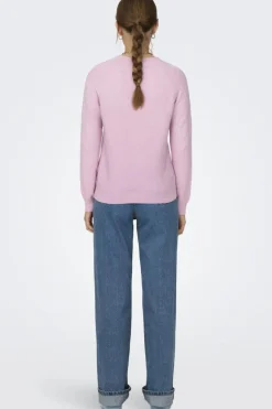 New Only Onlrica Life L/S Pullover Knt 4043939 Pastel Lavender W. Melange
