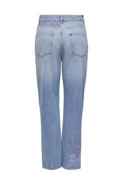 Outlet Only Onlrobyn Str Reg Lank Patch Slit 4806377 Medium Blue Denim