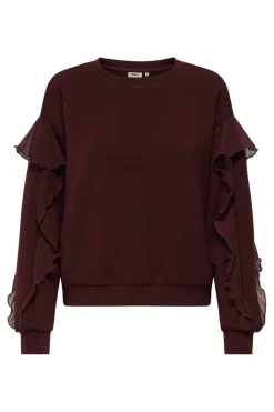Outlet Only Onlscarlet L/S Flounce Swt 4910454 Decadent Chocolate