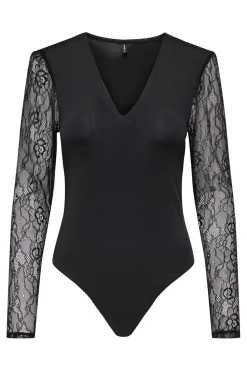Outlet Only Onlsia V-Neck L/S Lace Body Acc 4863296 Black