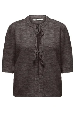 Sale Only Onlsimoni 2/4 Bow Cardigan Knt 4961577 Coffee Bean Melange