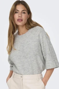 Sale Only Onlsimoni 3/4 Pullover Knt 4600558 Light Grey Melange
