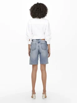 New Only Onlsonny hw wide dnm shorts Light Blue Denim