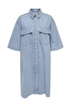 Discount Only Onlsophie S/S Oversize Dress Sik 4546381 Light Blue Denim