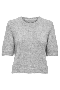 Online Only Onlstarla Ss O-Neck Cc Knt 4979689 Light Grey Melange