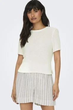 Online Only Onlsunny S/S Pullover Knt 3851941 Cloud Dancer