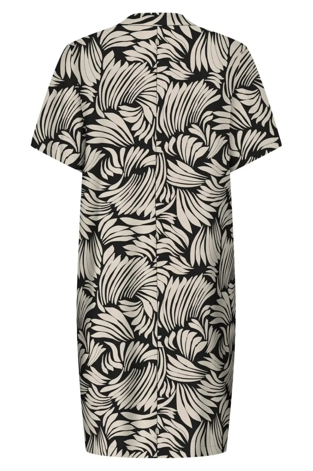 Hot Only Onlsusi Life Ss V-Neck Tunic Dress Wnn 4881760 Black Sway Leaves