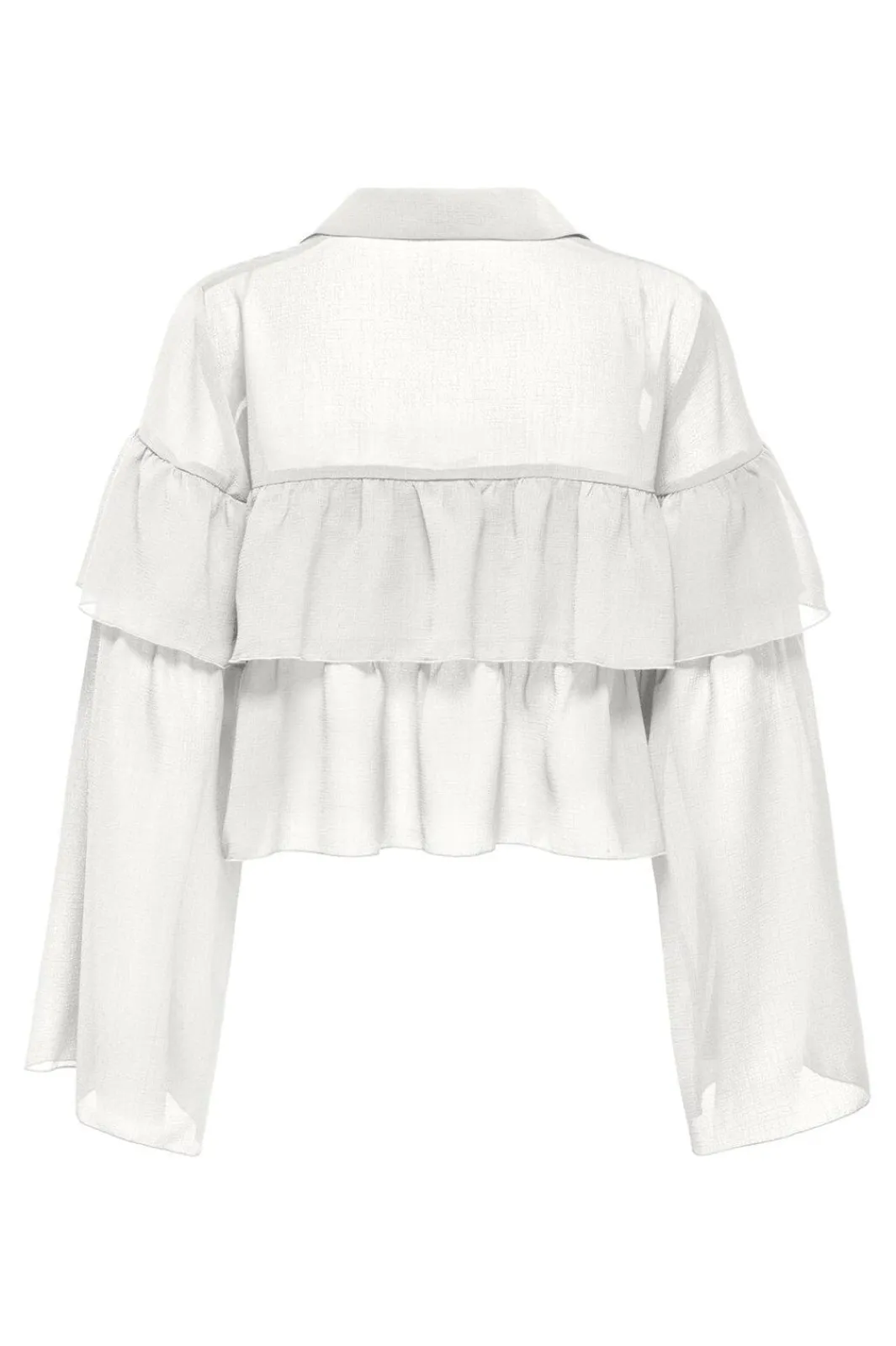Discount Only Onlsuzzi L/S Frill Tie Top Ox 4882991 Cloud Dancer