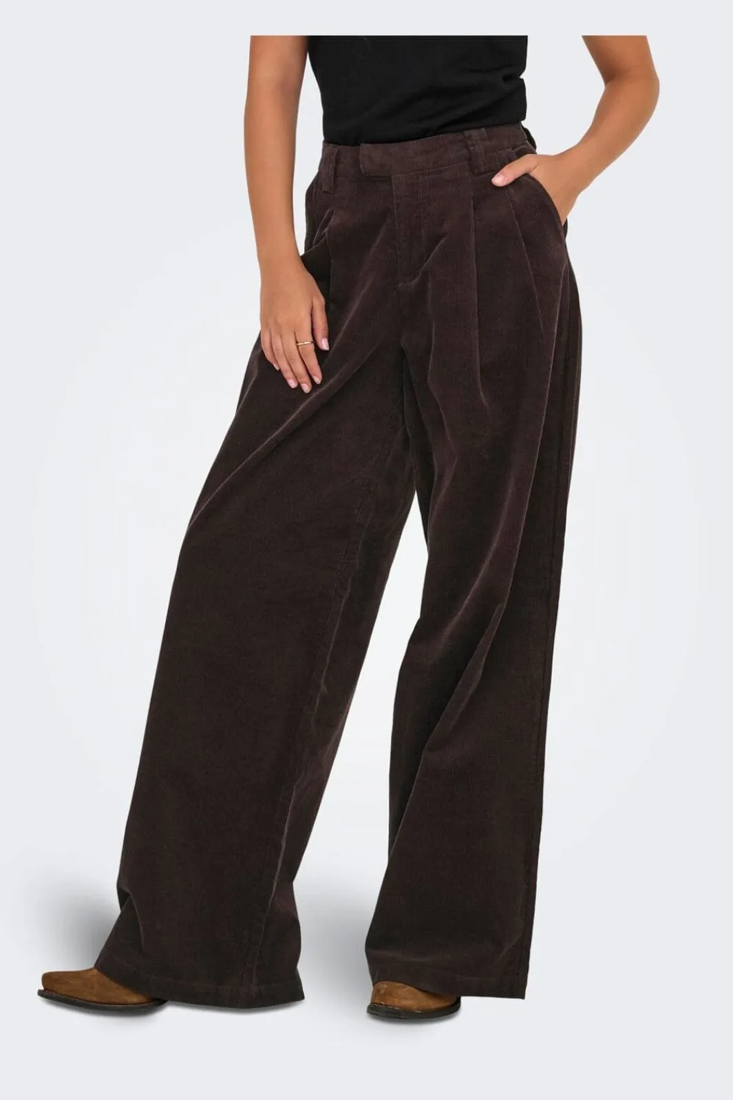 Only Onlsvea-Nessa Cord Wide Pant Cc Tlr 4854242 Seal Brown