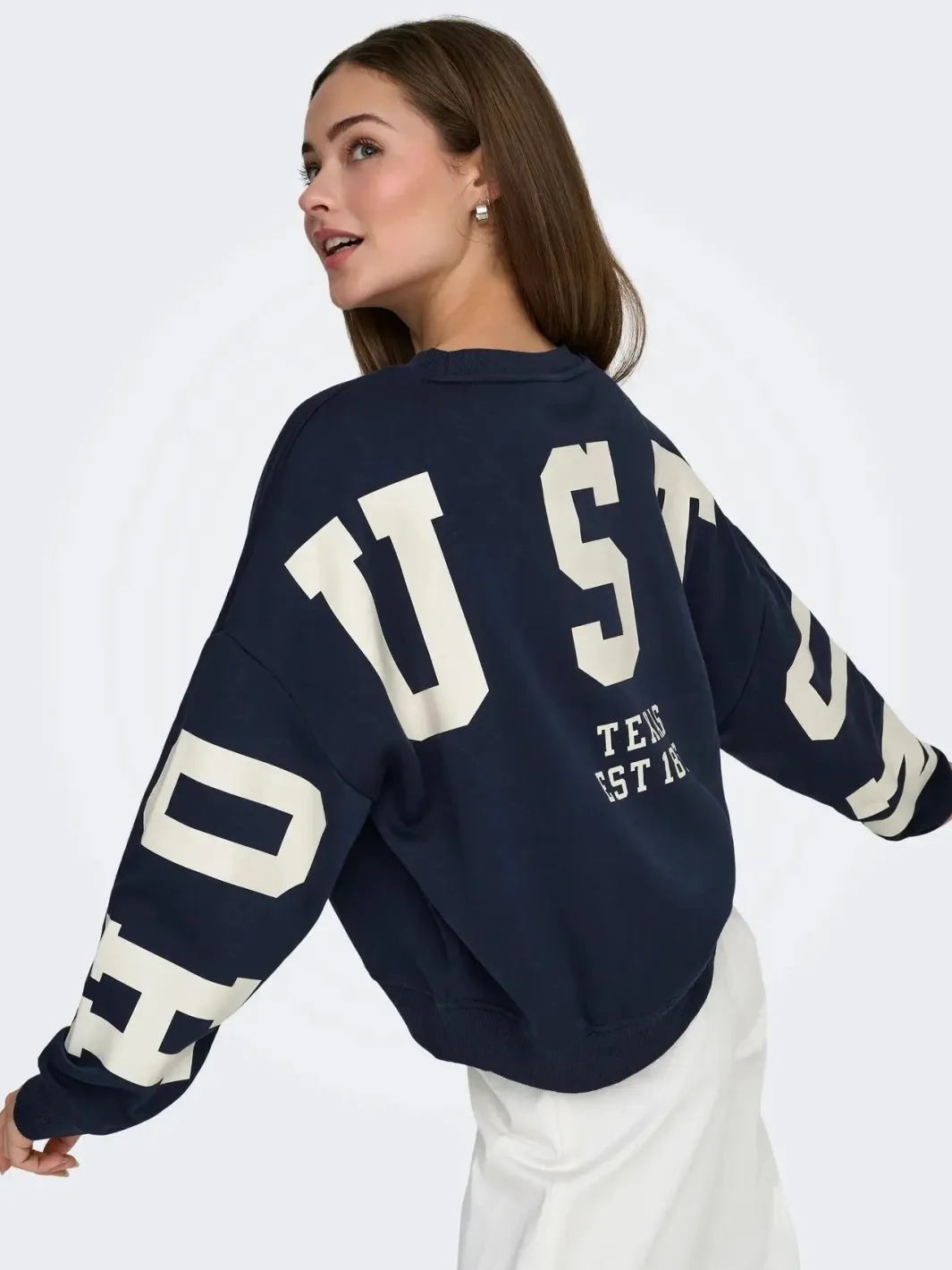 Discount Only Onlsweat L/S Back/Sleeve Print Swt 4980943 Night Sky Birch Houston Print