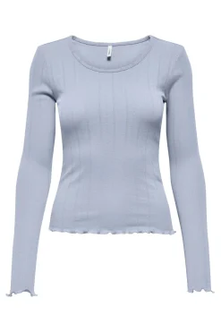 New Only Onltenna O-Neck L/S Top 5029393 Soft Chambray