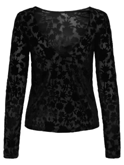Best Only Onlthea L/S Flock Top