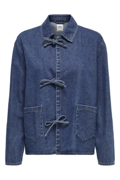 Only Onlthille L/S Tie Jacket Gua 4552382 Dark Blue Denim