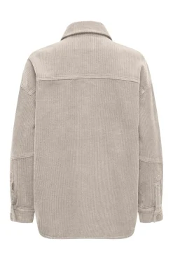 Discount Only Onltiggy L/S Cord Shacket 4732421 Silver Lining