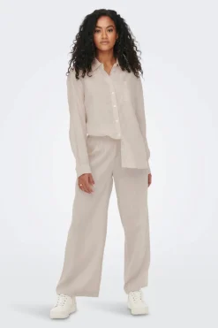 New Only Onltokyo Linen Blend Pant 3996929 Moonbeam