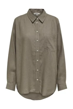 Hot Only Onltokyo L/S Lin Bl Shirt 4383722 Brindle