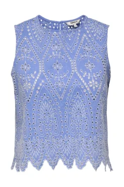 Only Onltulum Sl Emb Top 4695467 Blue Bonnet Bright White Emb.