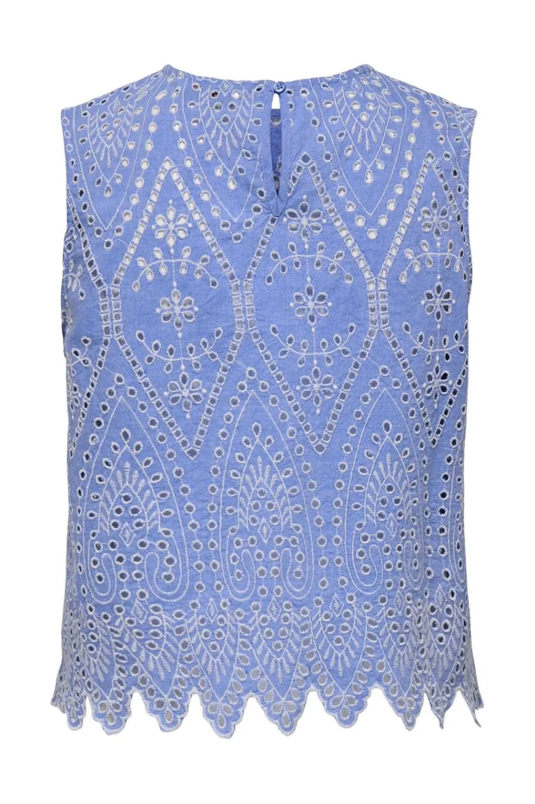 Only Onltulum Sl Emb Top 4695467 Blue Bonnet Bright White Emb.