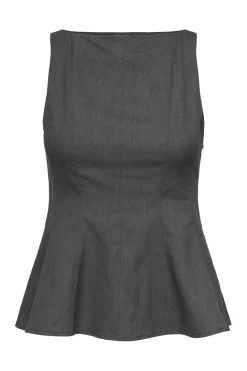 Online Only Onlunita Life S/L Peplum Top Tlr Ox 4978187 Dark Grey Melange