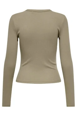 Online Only Onlval L/S O-Neck Top 4983075 Walnut