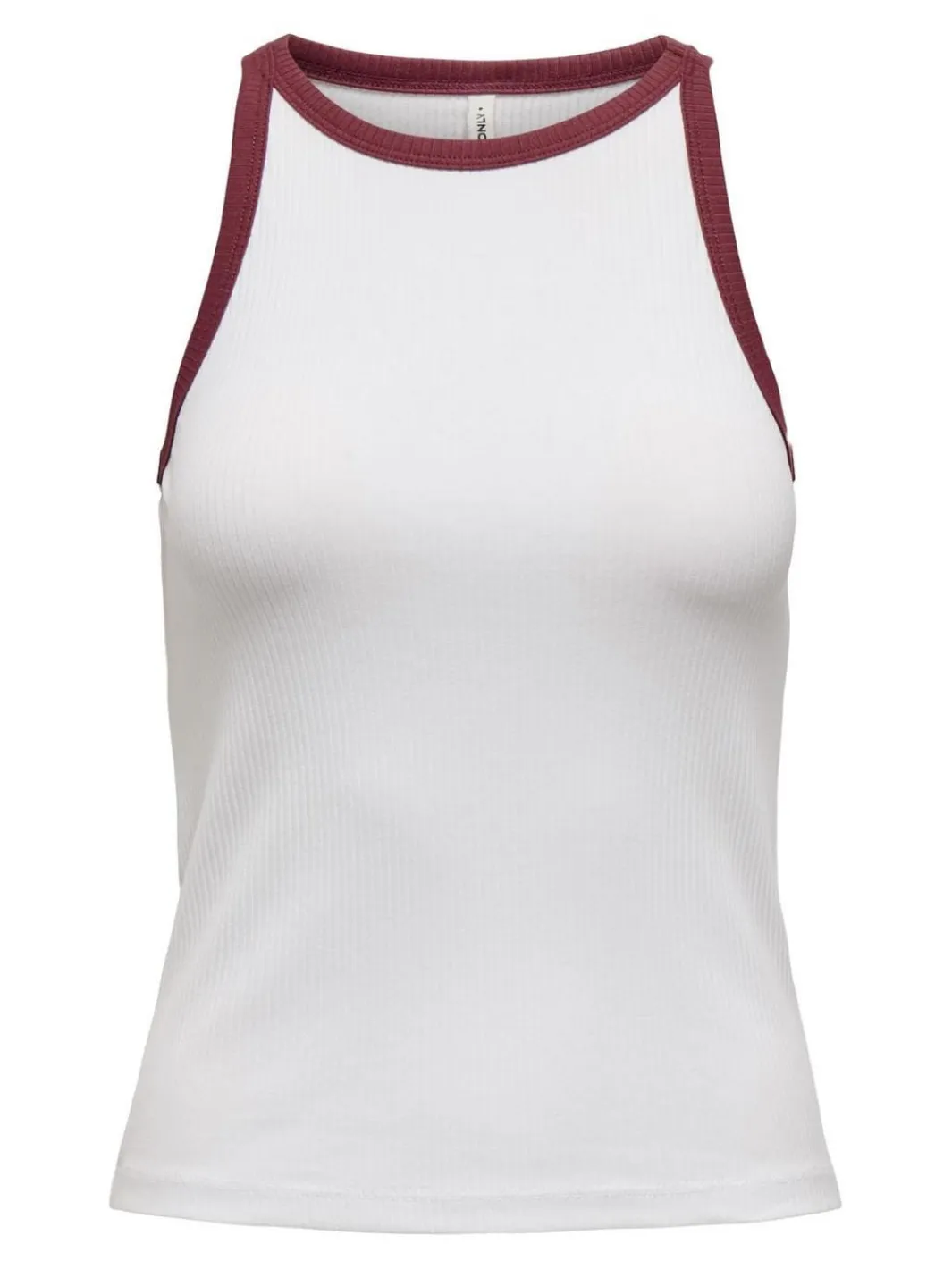 Clearance Only Onlvela Life S/L Top 4787535 Bright White Ruby Wine Binding
