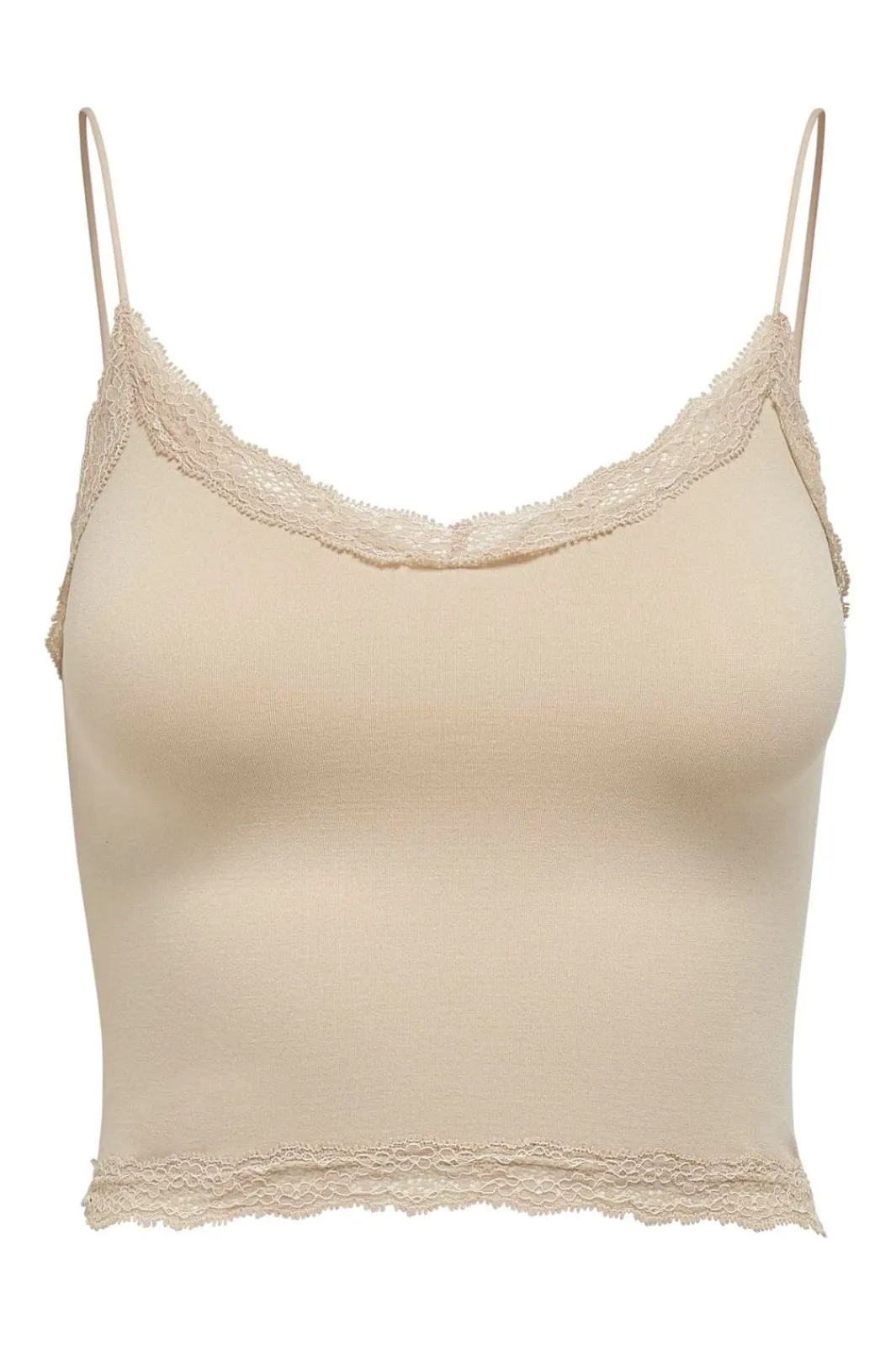New Only Onlvicky Lace Seamless Cropped Top 3517188 Peach Taffy