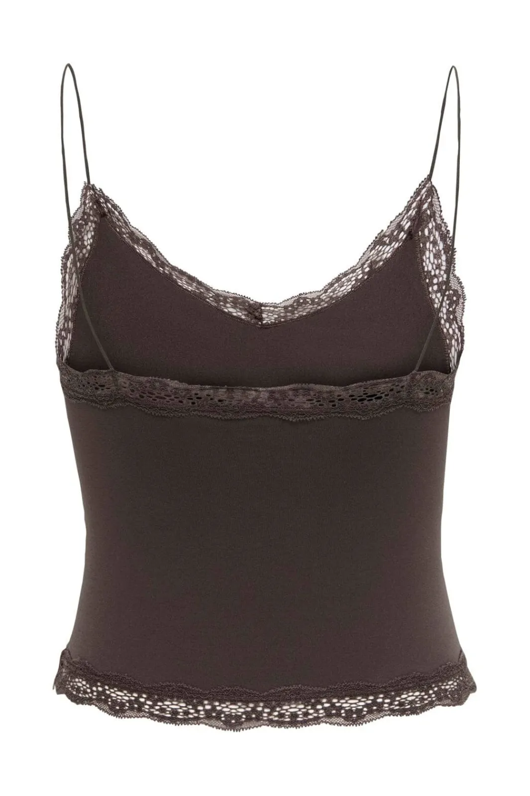 Only Onlvicky Lace Seamless Cropped Top 4928685 Seal Brown