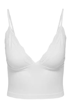 New Only Onlvicky Lace Singlet V-Neck Acc 4816299 Bright White