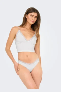 New Only Onlvicky Lace Singlet V-Neck Acc 4816299 Bright White