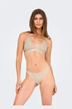New Only Onlvicky Lace Unpadded Bralette Acc 4816286 Peach Taffy