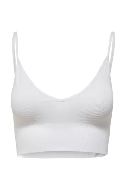 Discount Only Onlvicky Rib Seamless Vneck Top Acc 3799604 Bright White