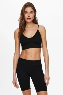 Clearance Only Onlvicky Rib Seamless Vneck Top Acc 3324472 Black