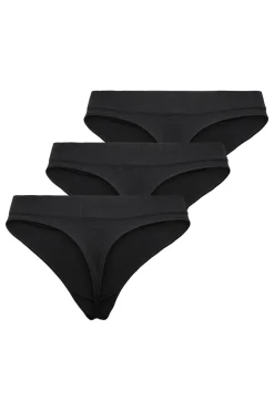 Best Only Onlvicky Rib S-Les Thong 3-Pack Acc 4226680 Black X 3