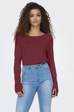 Best Only Onlvienna Ls O-Neck Knt 4838277 Cabernet
