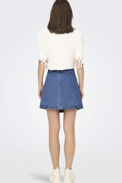 Only Onlvilla Wrap Tie Skirt Gua 4550180 Light Blue Denim