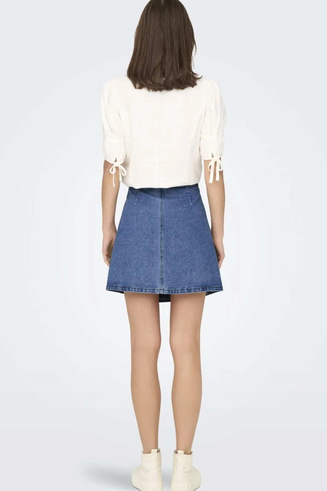 Only Onlvilla Wrap Tie Skirt Gua 4550180 Light Blue Denim