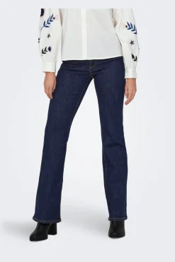 New Only Onlwauw Flared Rinse Gua030 3626892 Dark Blue Denim