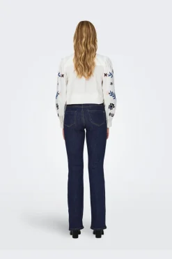 New Only Onlwauw Flared Rinse Gua030 3626892 Dark Blue Denim