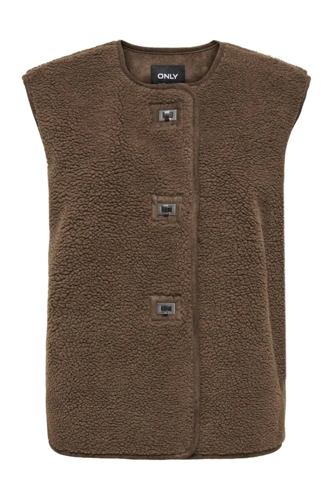 Only Onlwendy Teddy Waistcoat 4982810 Chestnut