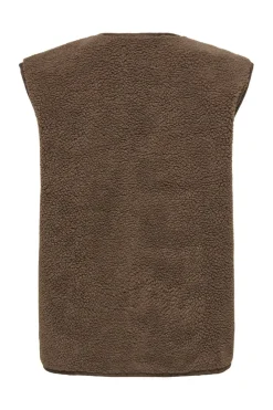 Only Onlwendy Teddy Waistcoat 4982810 Chestnut
