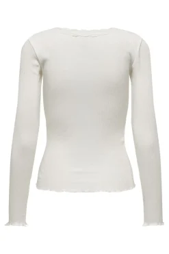 Discount Only Onlxena L/S Lace Top 4371280 Cloud Dancer