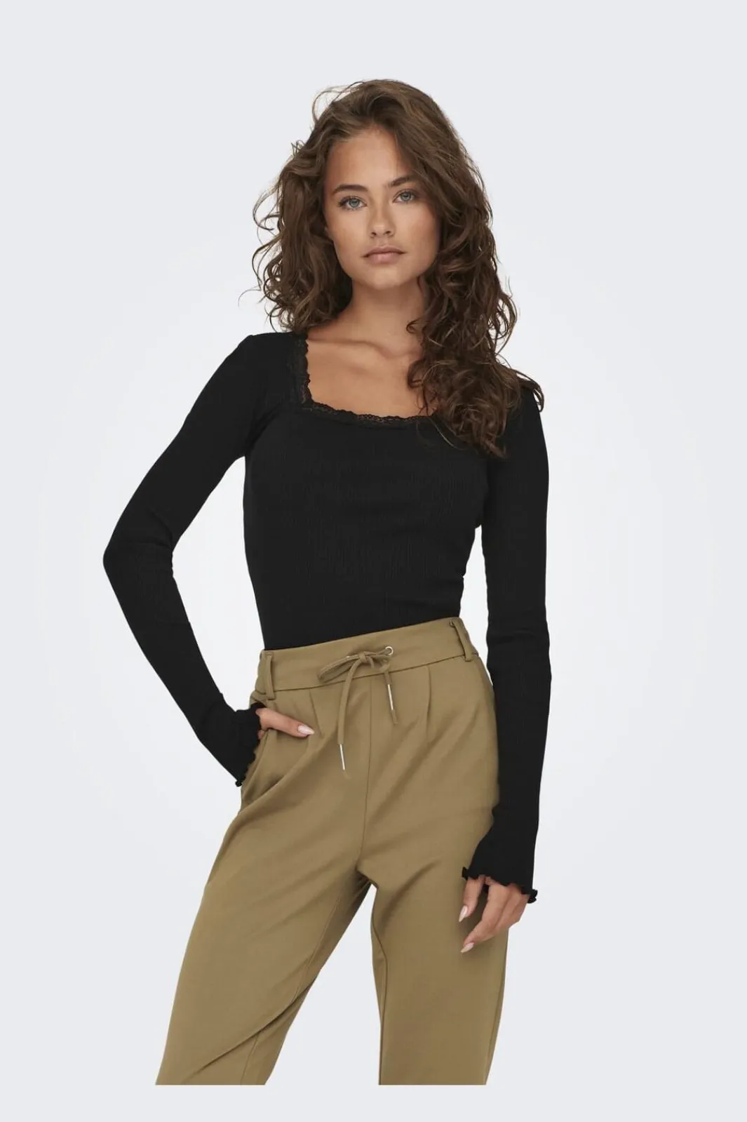 Best Only Onlxena L/S Lace Top 4371278 Black