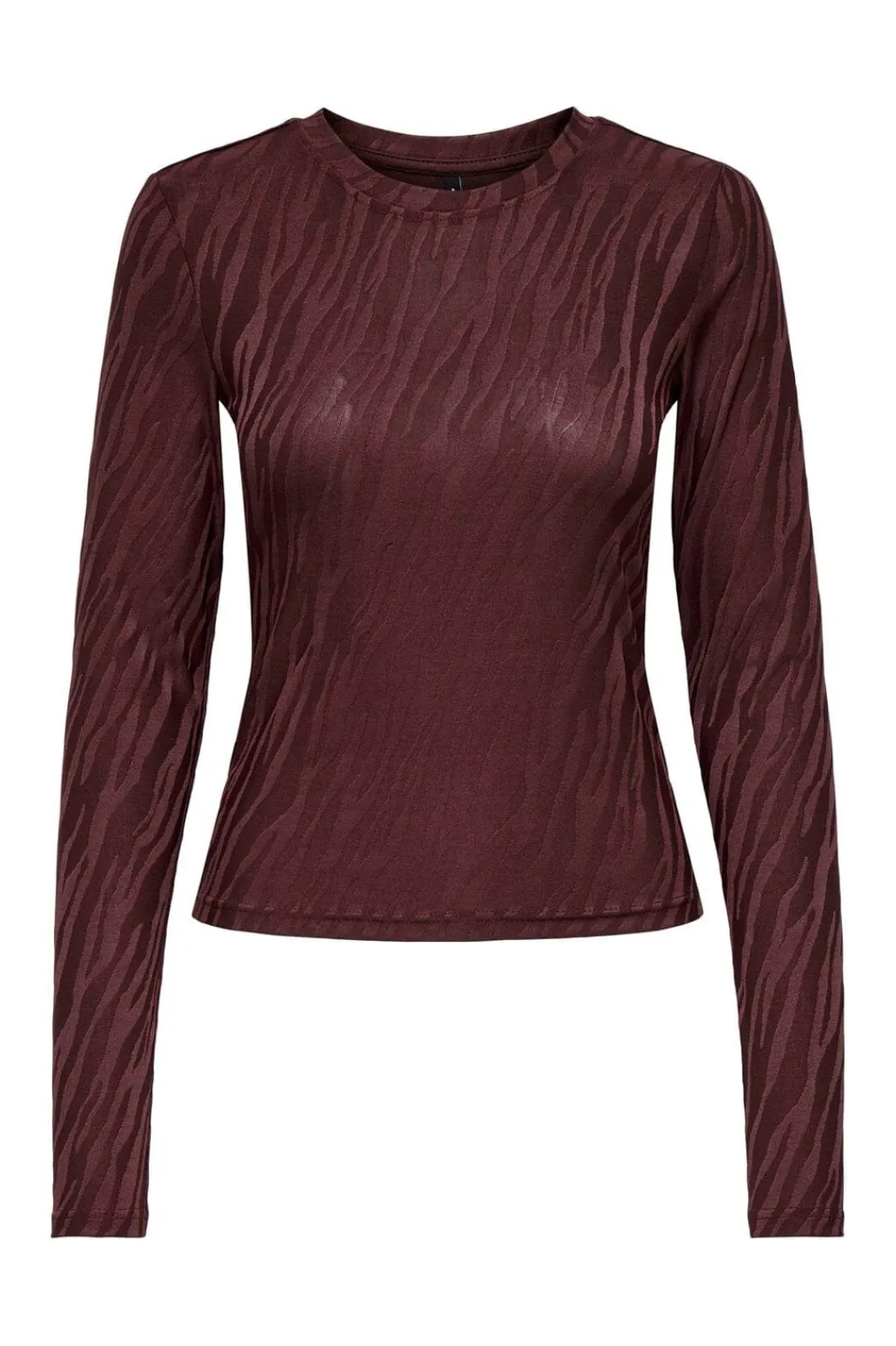 Clearance Only Onlzele L/S Roundneck Top 4916070 Decadent Chocolate Jose Zebra