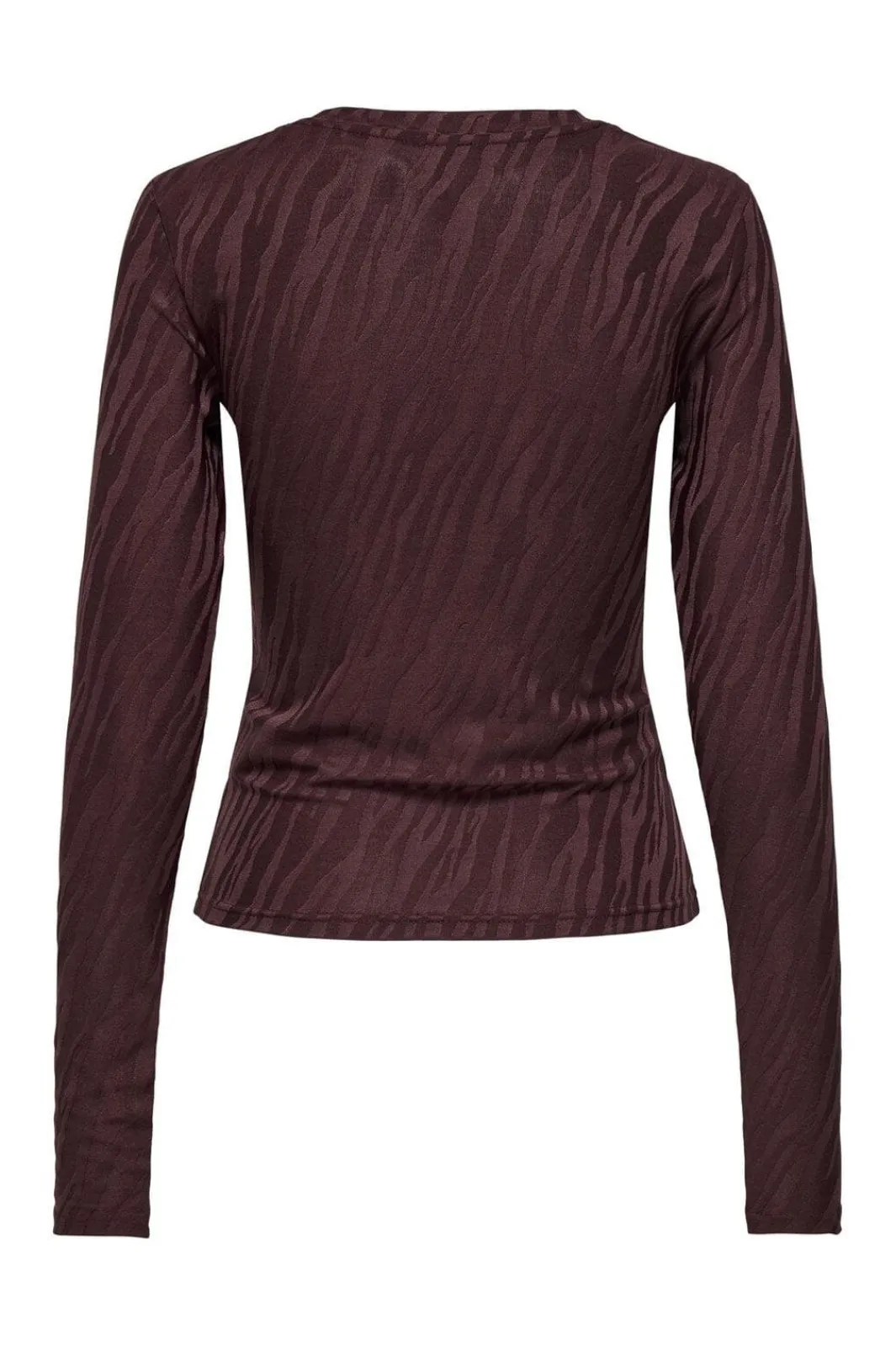 Clearance Only Onlzele L/S Roundneck Top 4916070 Decadent Chocolate Jose Zebra