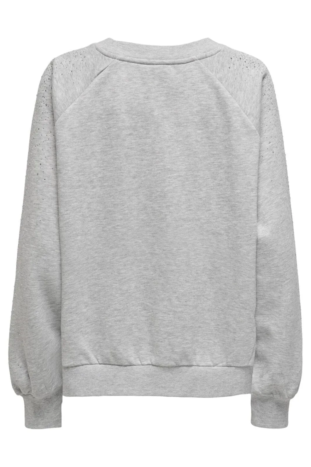 Online Only Onlzenna L/S Oversize Stone Swt 4728633 Light Grey Melange Silver Rhinestones