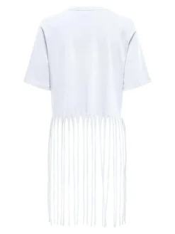 Discount Only Onlzinna S/S Fringe Top Box 4832872 Bright White Wide Fringe Hem