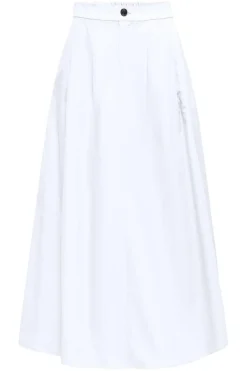 New Only Onlzora Long Pleat Skirt 4795114 Bright White