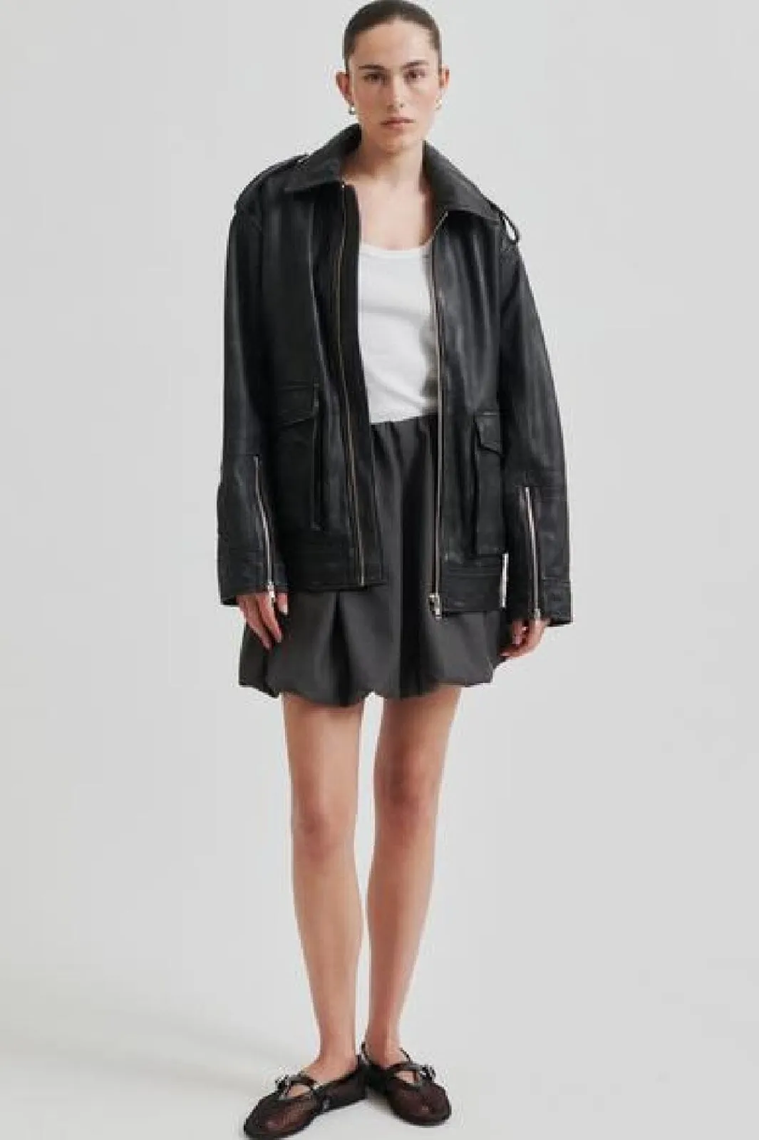 Best Second Female Otilia Skirt 59252 7003 Dark grey melange